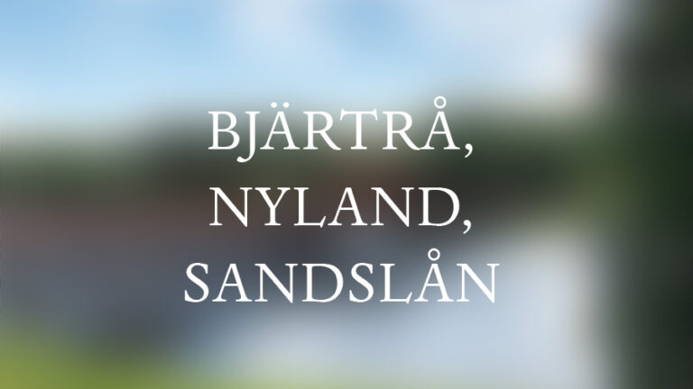 City guide – Bjärtrå, Nyland, Sandslån